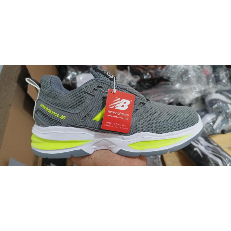 Sepatu Sport Pria/Wanita New Balance Hitam Gold,Abu abu Hitam,Armi