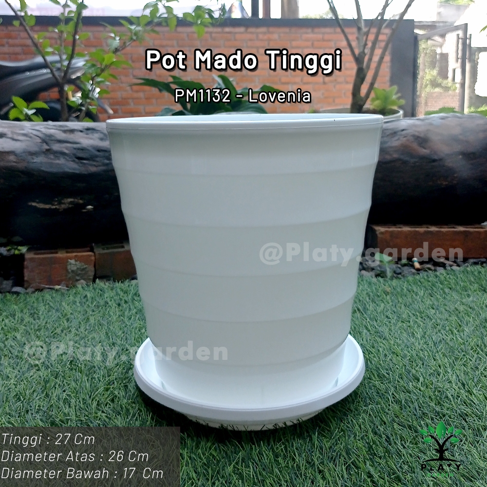 Pot Mado Pirus 32 | Pot Mado Tirus Putih Merk Lovenia 32 | Pot Bunga