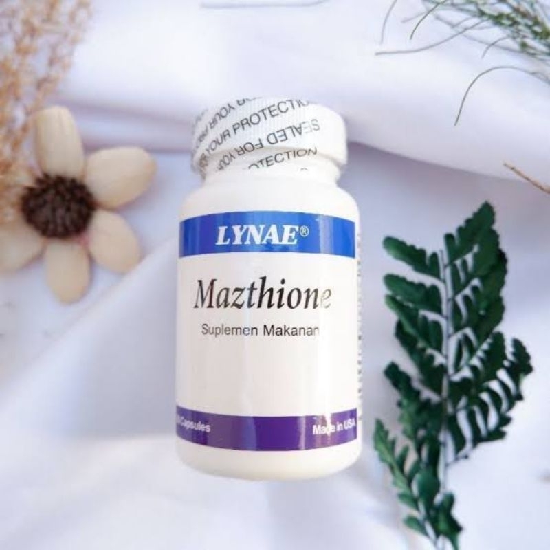 MAZTHIONE LYNAE ASLI 100% ORIGINAL - SUPLEMEN WHITENING BODY - OBAT HERBAL PEMUTIH BADAN ISI 60 KAPS