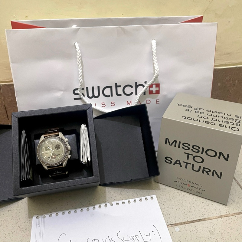 Omega x swatch mission to saturn BNIB free strap
