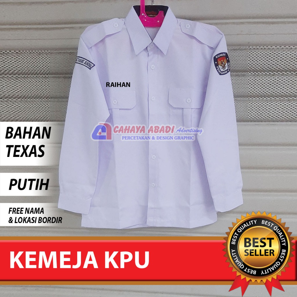 Kemeja KPU Seragam KPU Baju KPU Putih