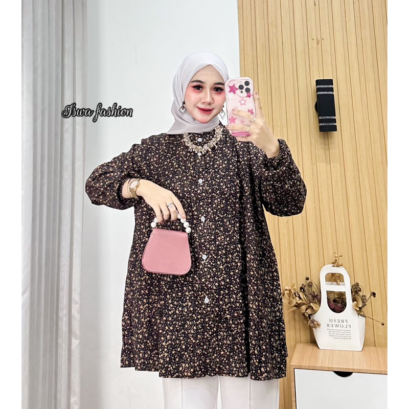 Recommended Blouse Atasan Rayon Jumbo Kekinian Terbaru // Blouse Rayon Jumbo