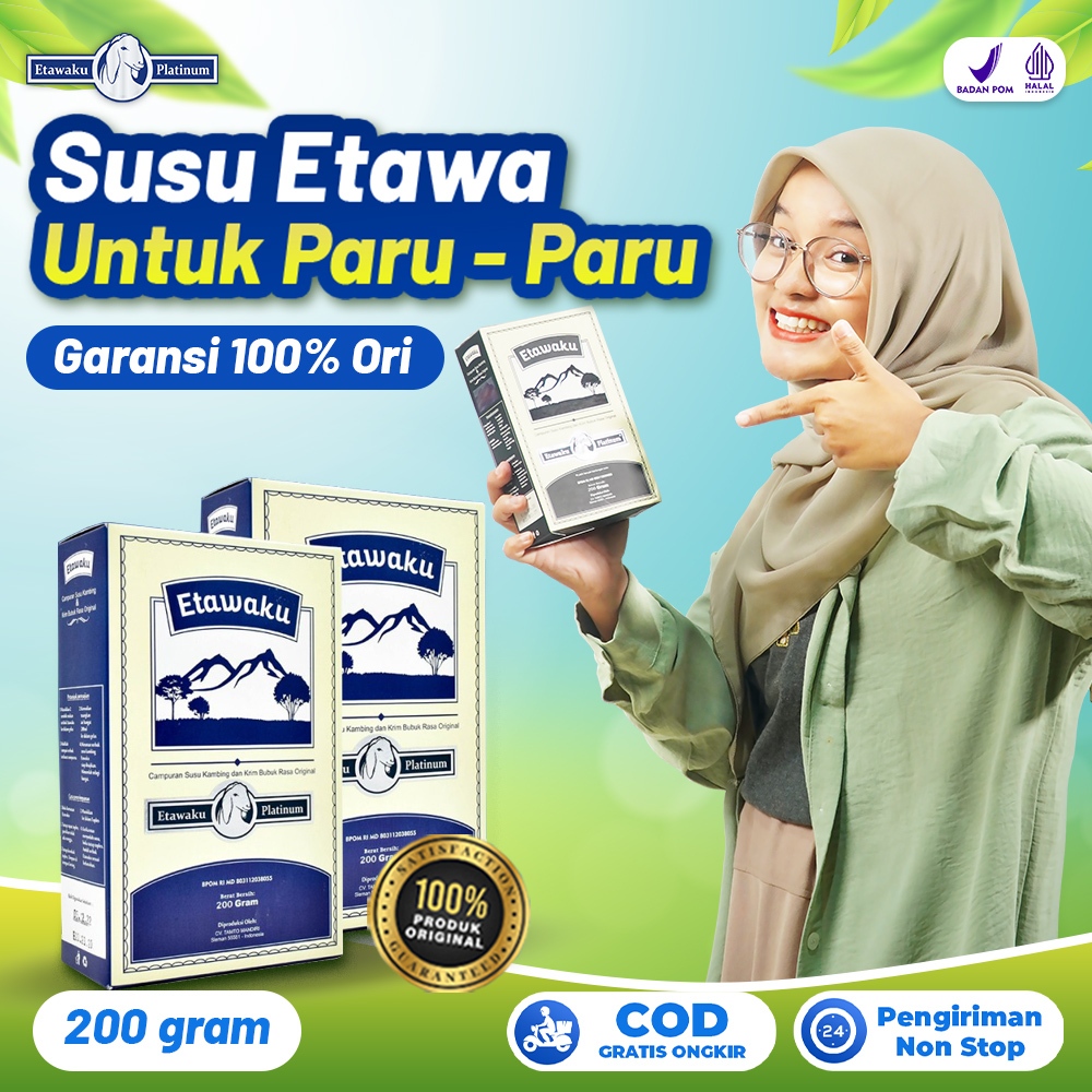 

Etawaku Platinum Original - Atasi Sesak Napas & Krimer Bebas Alergi dan Rendah Gula Kepadatan Tulang dan Pengapuran Sendi