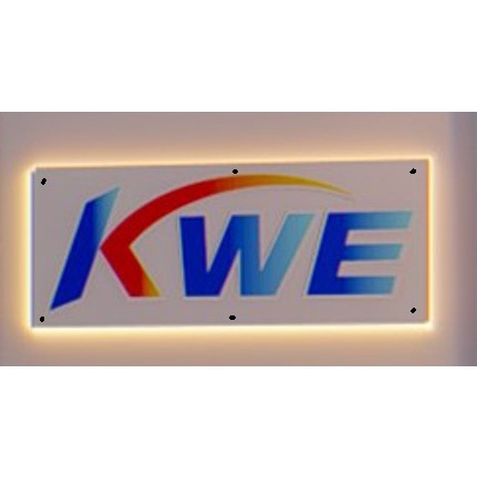 Papan Nama Toko Akrilik LED 100x40cm