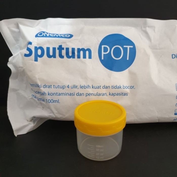 Sputum Pot Steril / Pot Dahak Steril Onemed ( Per 1 Pcs )