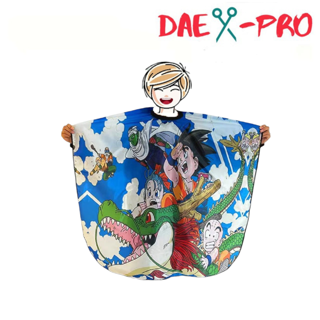 Barber cape anak model Dragon Ball kain kep kain kip cukur rambut