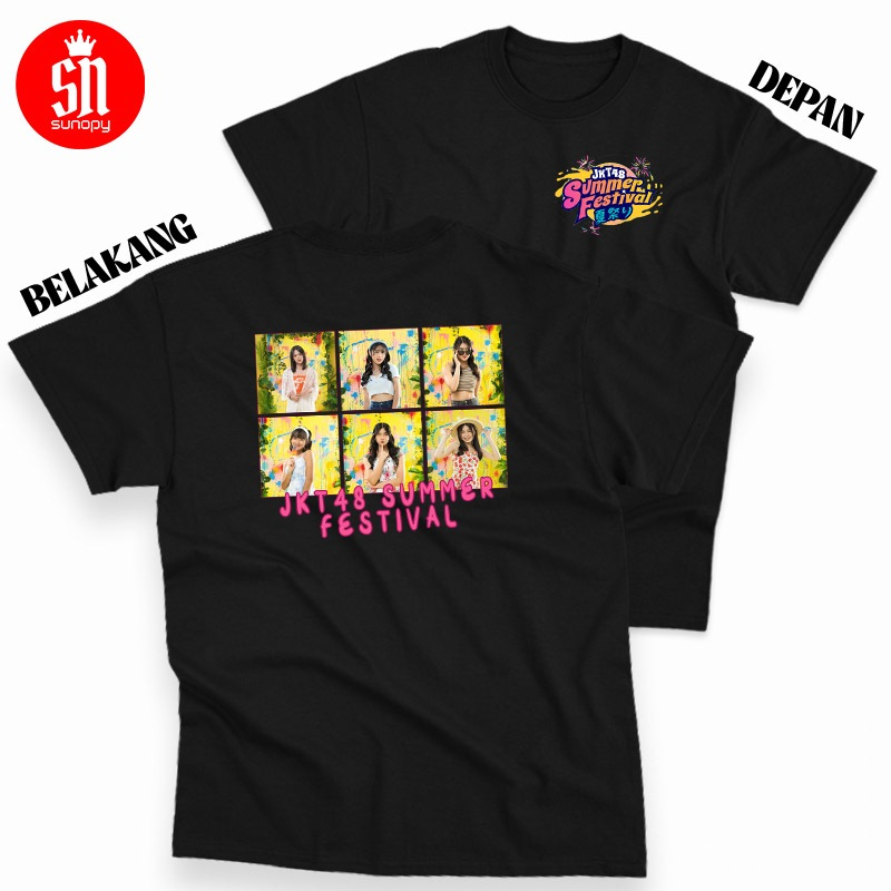 SUNOPY - Kaos JKT48 Summer Festival V2 - Photo Member Kaos JKT48 Shani Freya Michie Gracia Adel Lyn 