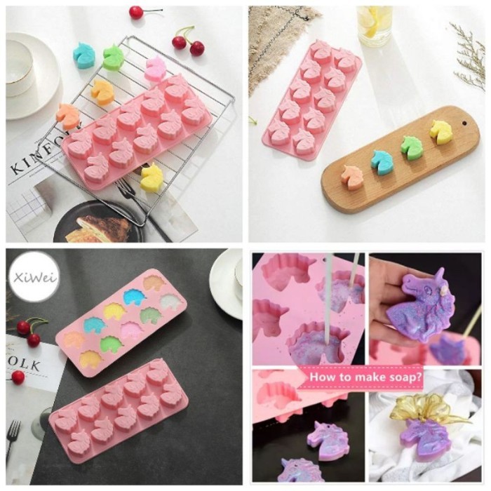 Cetakan silikon coklat puding fondant kuda unicorn Little Pony