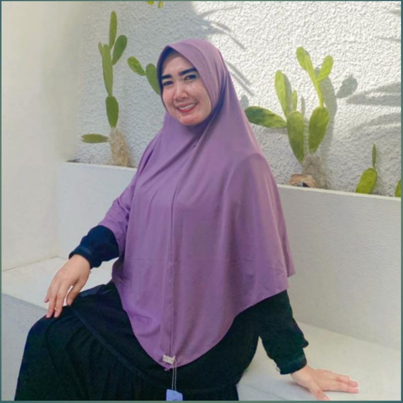 ALIYA/Hijab khimar Simple Ped ( XL) Jersey Premium || Jilbab Aliya Jumbo Simple Pad Jersey