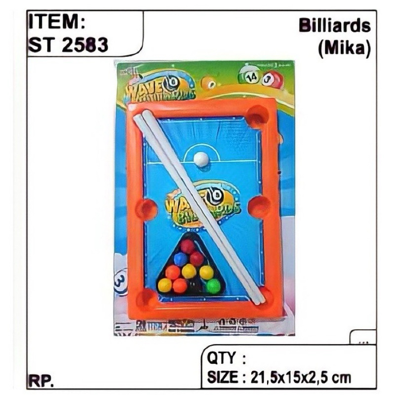lucky Toys - Mainan Anak Biliar Mainan Billiard Bola Billiar Bola Sodok Mainan Snooker Mainan Anak A