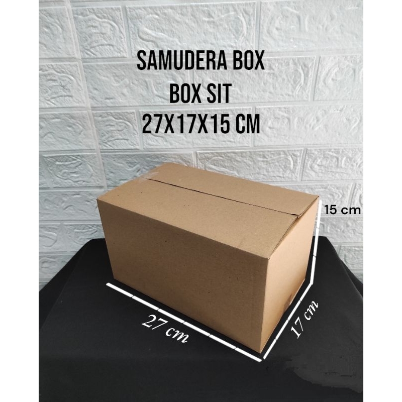 

kardus karton box uk 27x17x15 cm ST singgle wall polos