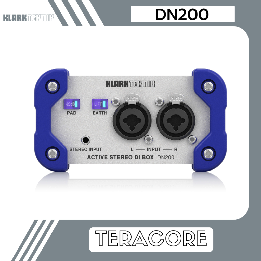 Klark Teknik DN200 DN 200 DI Box Active Stereo Aktif Direct 2 Channel