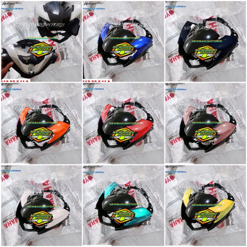 COVER  BATOK KEPALA LAMPU DEPAN BELAKANG SET ATAS BAWAH MX KING MX KING LED V2 ORIGINAL ASLI YAMAHA 