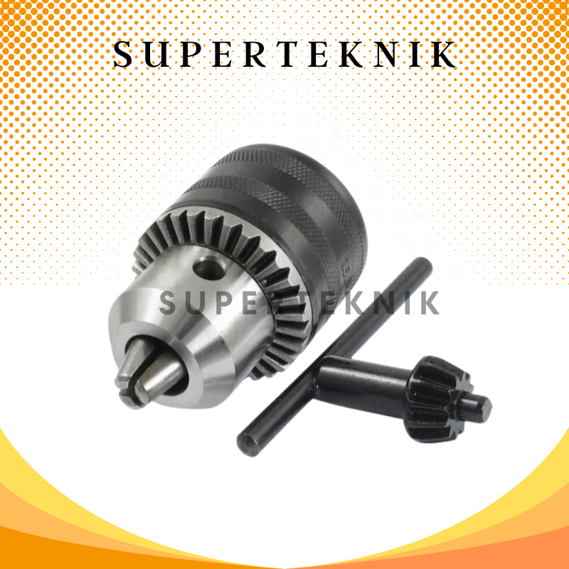 Kepala Mesin Bor 10mm Drat Key Set Drill Chuck / Kepala Bor 10mm Chuck Untuk Drat Gerinda & Kunci / 