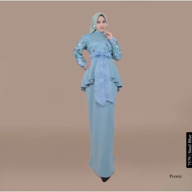 Peoni Dress by Miss Kami Hijab, Dress Vaganza Mix Tulle Organza, Dress Lebaran Scuba Premium, Dress 