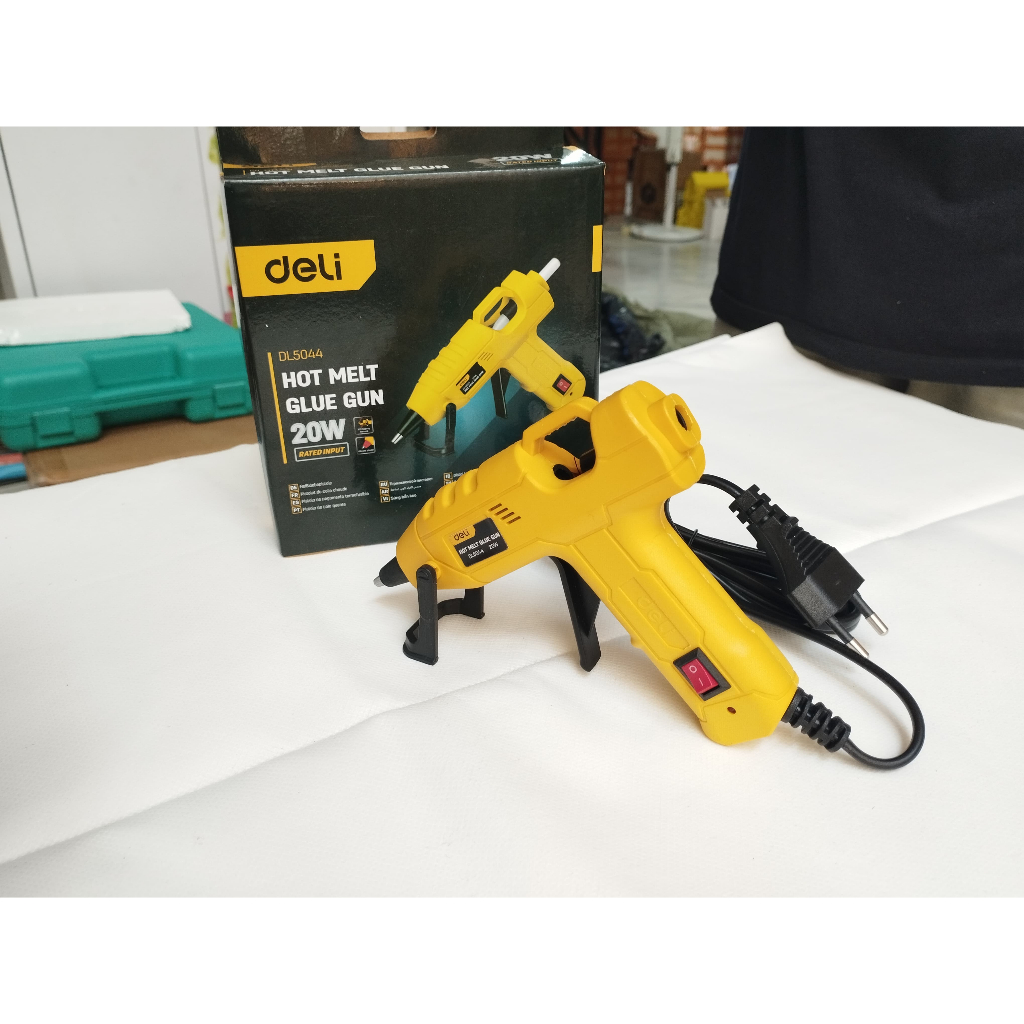 

Hot Melt Glue Gun Lem Tembak warna kuning daya listrik 20 watt / 60 watt EA50061 EA50161