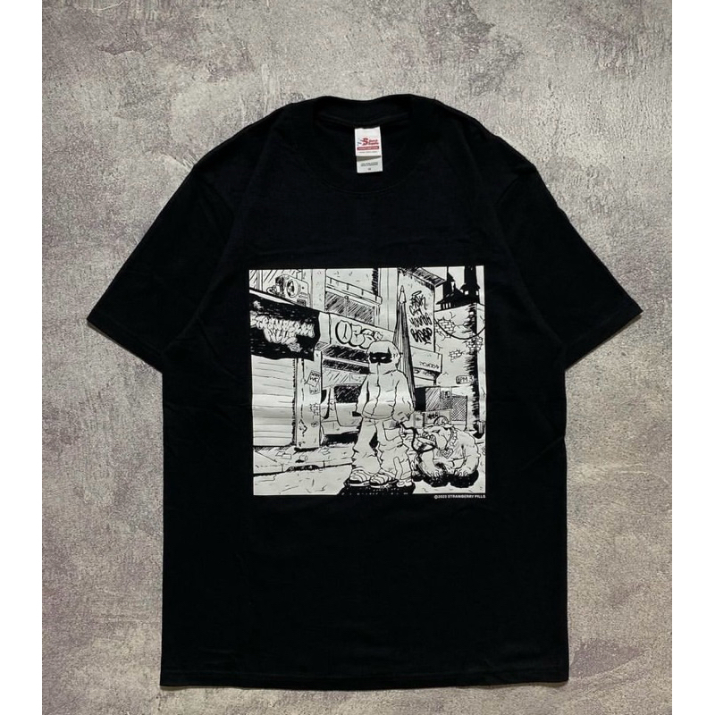 KAOS T-Shirt STRAWBERRYPILLSHC T-TOWN MOST WANTED Bahan Tebal Cotton Combed 24s