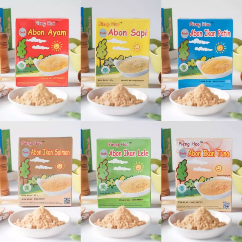 

ABON BABY PIENG HOO / ABON BAYI / ABON ANAK/Abon Bayi MPASI Pieng / Ping Hoo (Baby Gold) Rasa Ayam Sapi Tuna Lele Patin Salmon/ABON BABY PIENG HOO 80 GRAM ABON LEMBUT ABON MPASI AYAM SALMON IKAN PATIN LELE SAPI PRAKTIS