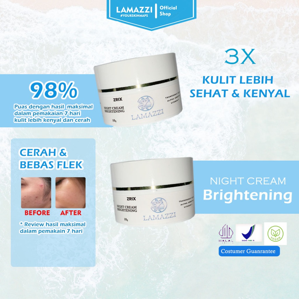 Kerim Pemutih Wajah Night Cream Malam Glowing Brightening Glow Up Krim Pemutih Wajah Bpom Crim Pemut
