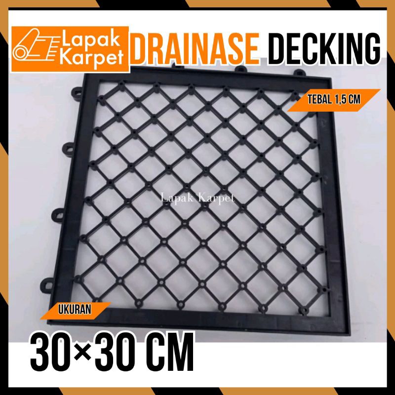Drainase Decking Tebal 1,5 cm / Ukuran 30×30 cm / Alas Rumput Sintetis