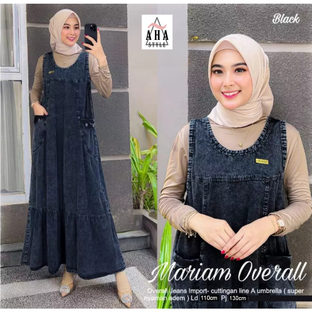 Baju Kodok Overall Rok Dress Jeans Wanita Dewasa Terbaru 2024 Rampel Kekinian Premium Olla By Spassy