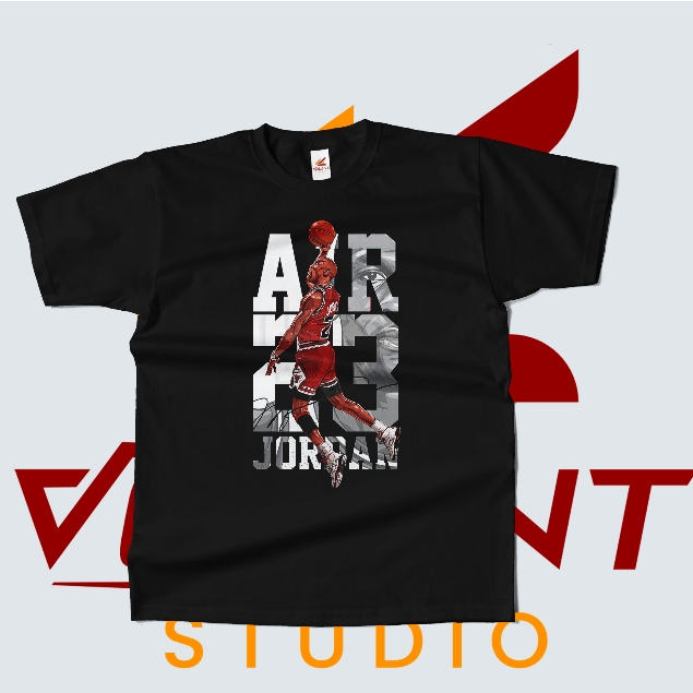 VOLANT STUDIO Baju Kaos Pria Wanita T Shirt Air Jordan 23 Unisex Kaos Cowok Cewek PREMIUM COTTON COM