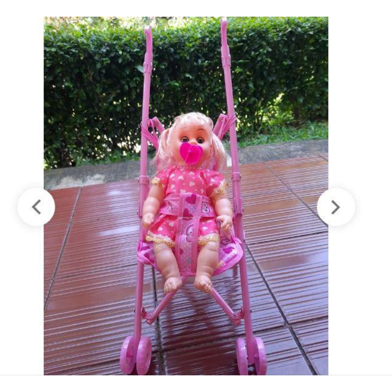 MAINAN ANAK PEREMPUAN MAINAN BONEKA BAYI STROLLER