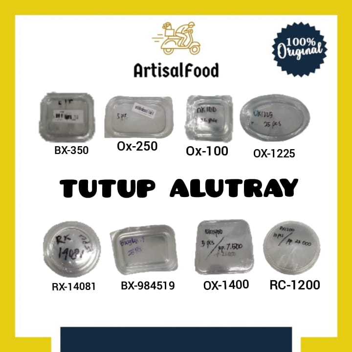 TUTUP MIKA Alumunium Tray - 100 pcs