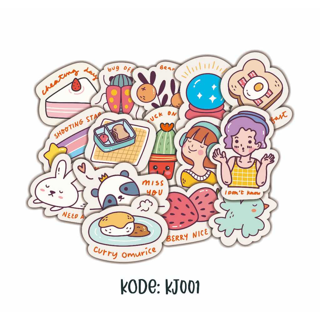 

15pcs ukuran besar 3-5cm stiker motif cutting lucu stiker gemoy stiker aesthetic stiker tumblr stiker hp laptop murah tinggal tempel