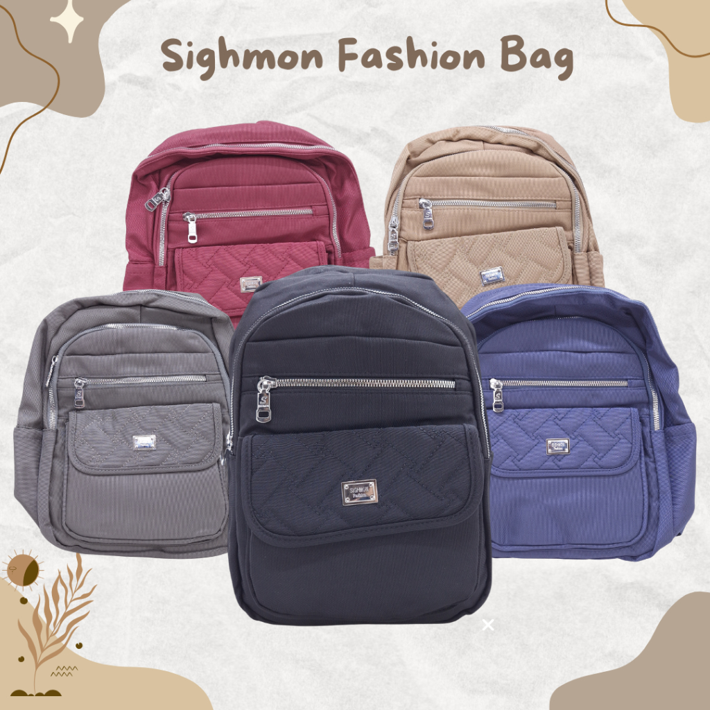 Fashion Bag Sighmon Original / Mini Ransel Wanita Import Asli / Stylish Bagpack Sighmon for Woman / 