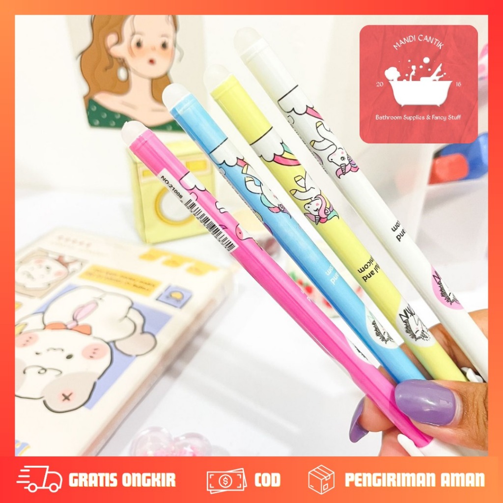 

PULPEN BISA DIHAPUS UNICORN 1 LUSIN - 12 PCS PEN PENA LUCU IMUT KADO UNIK KOREA AESTHETIC COD