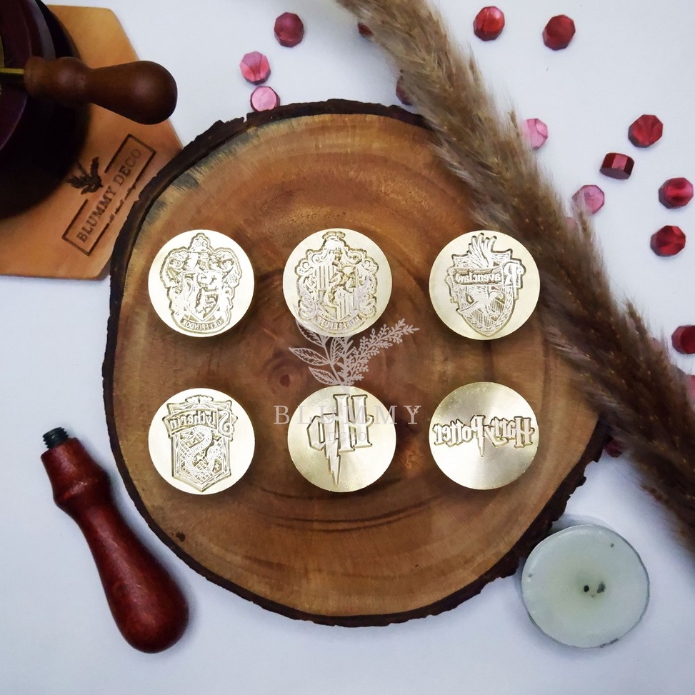 

Ready code7o2Nc HOGWARTS Wax Seal Stamp Segel Surat Vintage edisi Vintage Kepala Stempel Lilin Segel