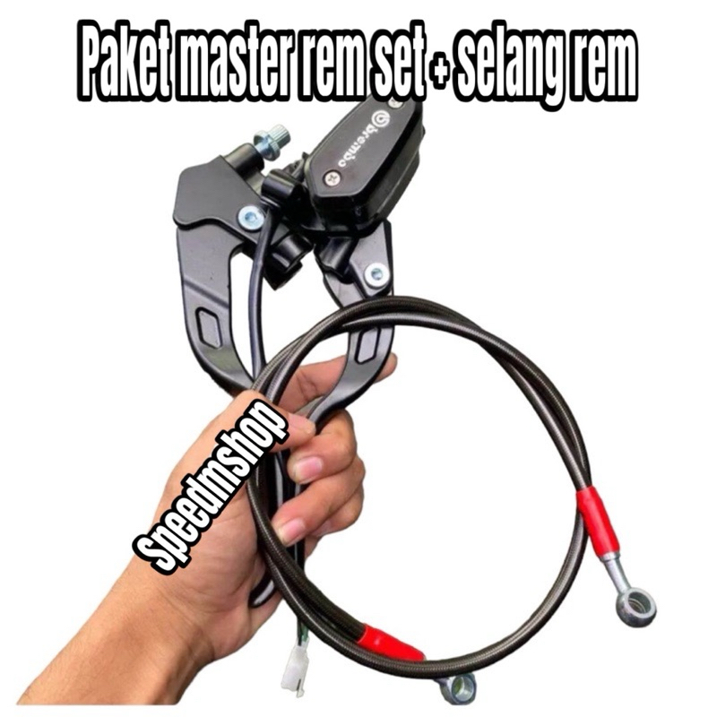 MASTER REM SET TABUNG OVAL PLUS SELANG REM DEPAN PANJANG 95CM UNIVERSAL VARIO SCOPY BEAT MIO RXKING