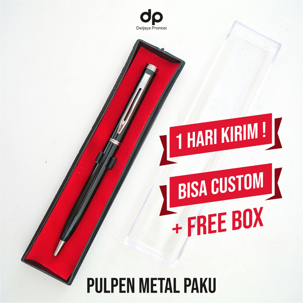 

Premium Pulpen Paku Metal Custom Nama/Logo