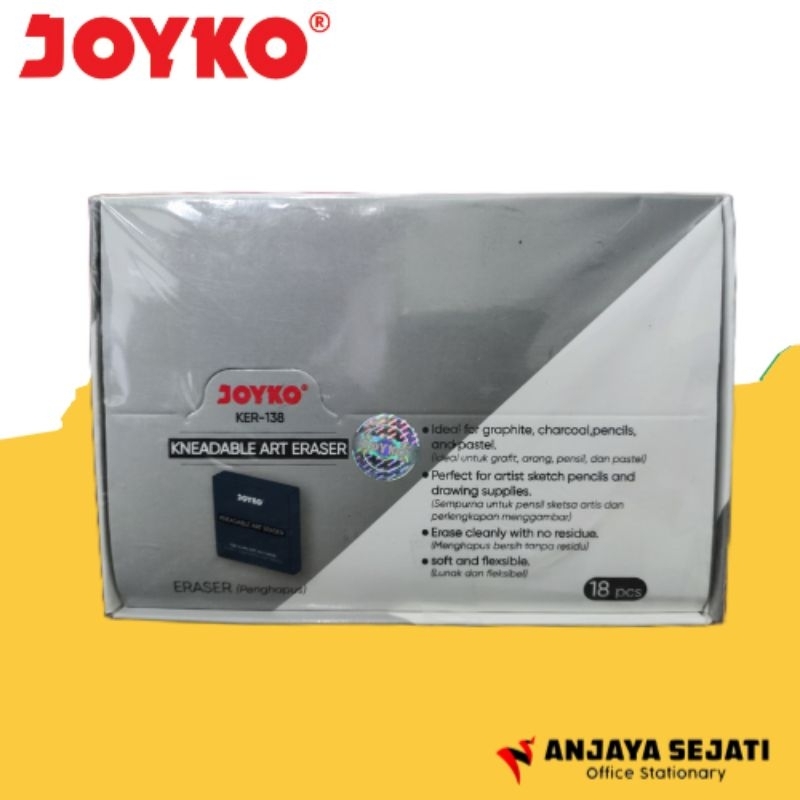 

Eraser | Penghapus Joyko KER-138 | Penghapus bisa dibentuk | Perpack (18pcs)