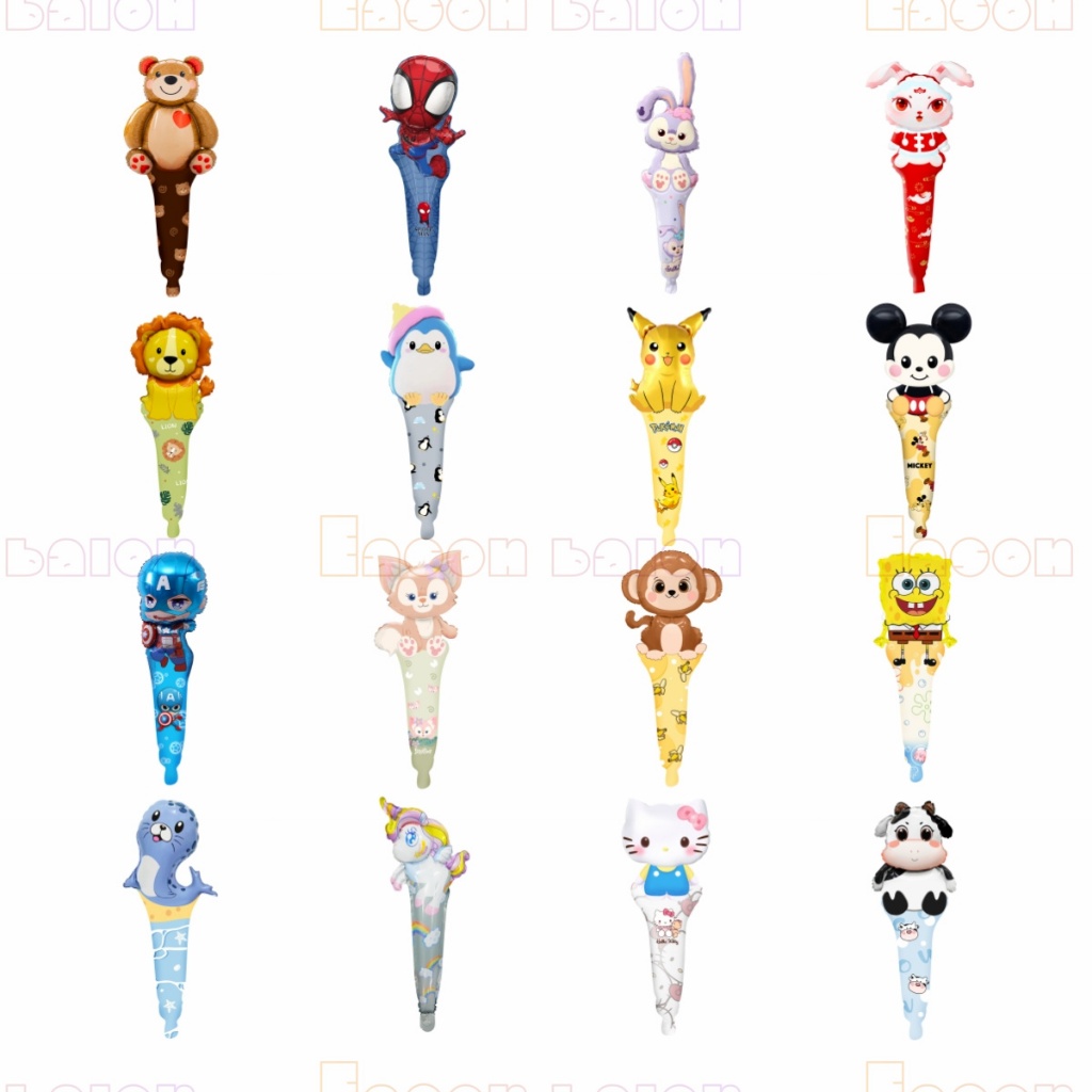 balon tongkat karakter lucu spongebob