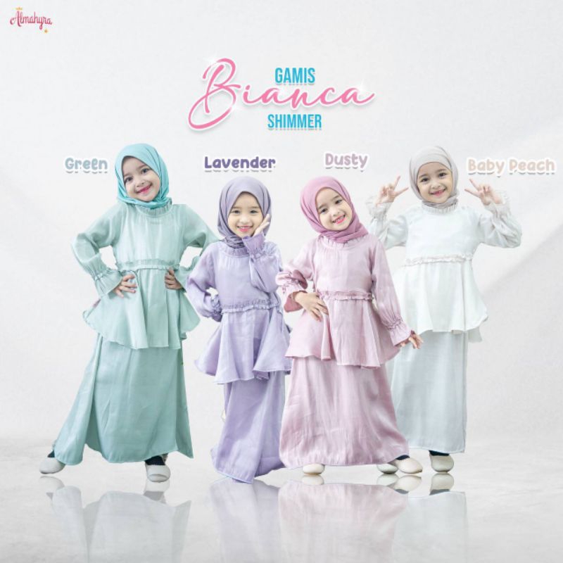 Gamis Bianca Shimmer ori Almahyra kids