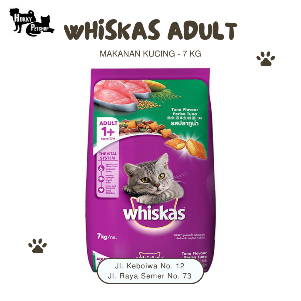 Whiskas Adult 7kg / Makanan Kucing Whiskas Dewasa / Makanan Whiskas