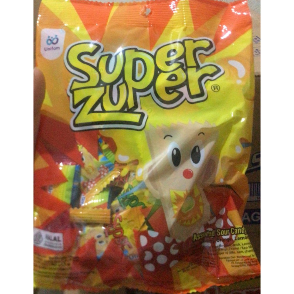 

JUAL PERMEN JADUL SUPER ZUPER ISI 40 PCS ASSORTED SOUR CANDY MURAH