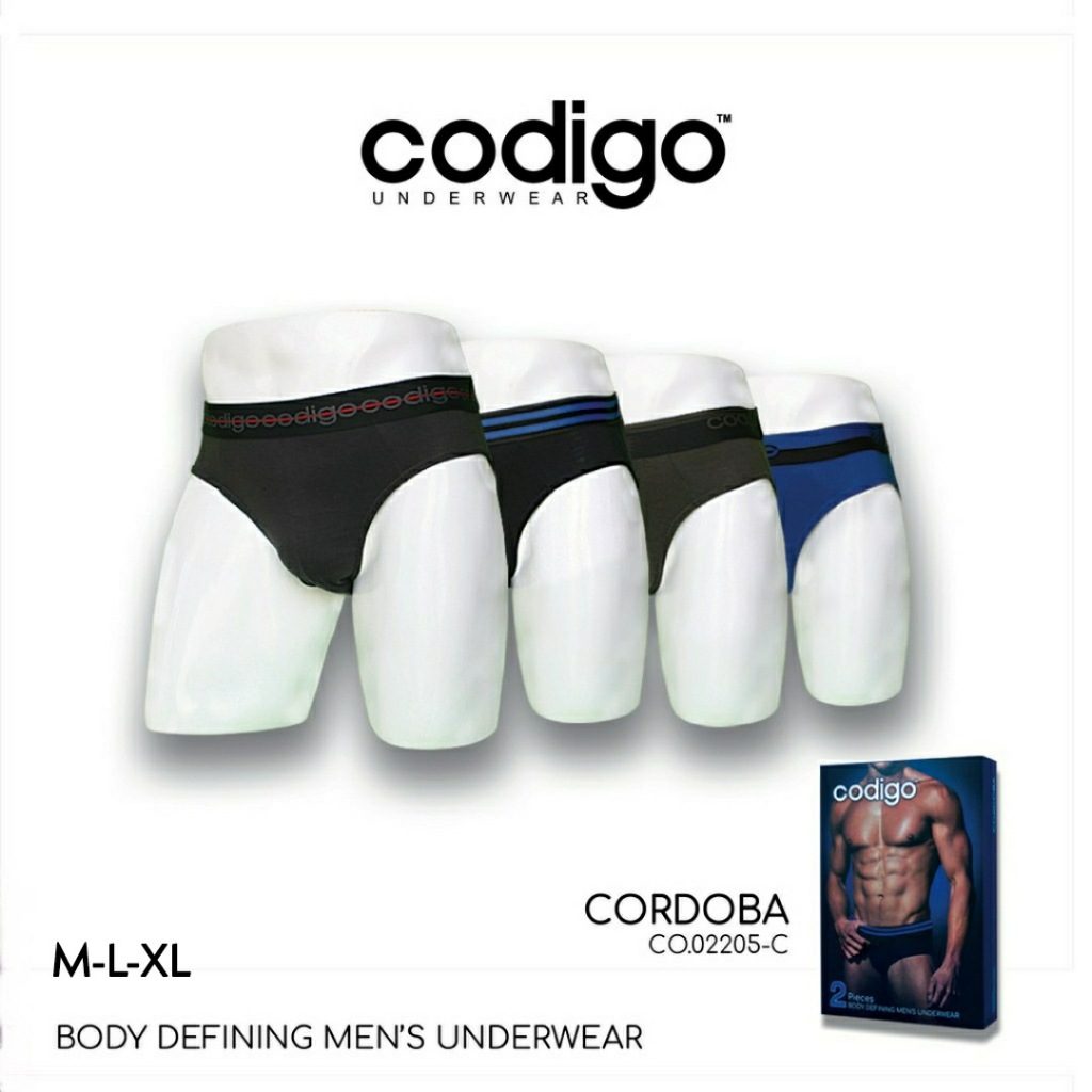 TB - 2pcs Celana Dalam Sempak Pria M L XL CD Brief Cowok Pakaian Dalam Katun Polos Laki-laki Codigo 