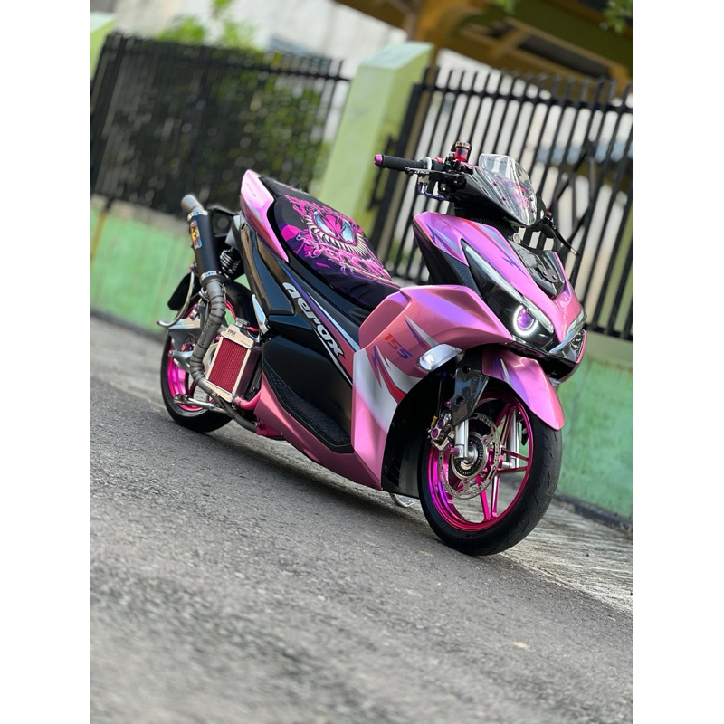 ( Free Breket ) knalpot samlong black coating titan vario beat nmax dll