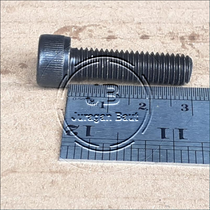 BAUT L M8X30 BAJA PANJANG 3 CM 3CM BAUD L BAJA M8 X 30 KUNCI L6 L 6 KUNCI PAS 12 13 FULL DRAT WARNA 