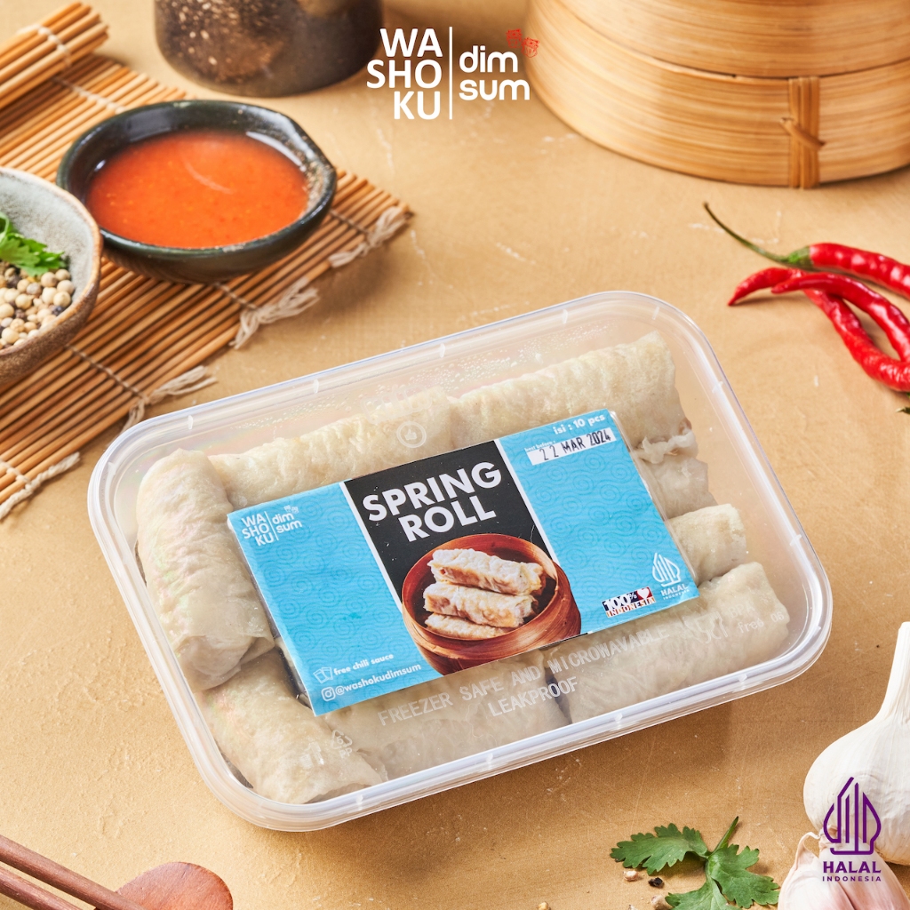 

MINI SPRING ROLL PAX (10 PCS) LUMPIA AYAM - WASHOKU DIMSUM HALAL