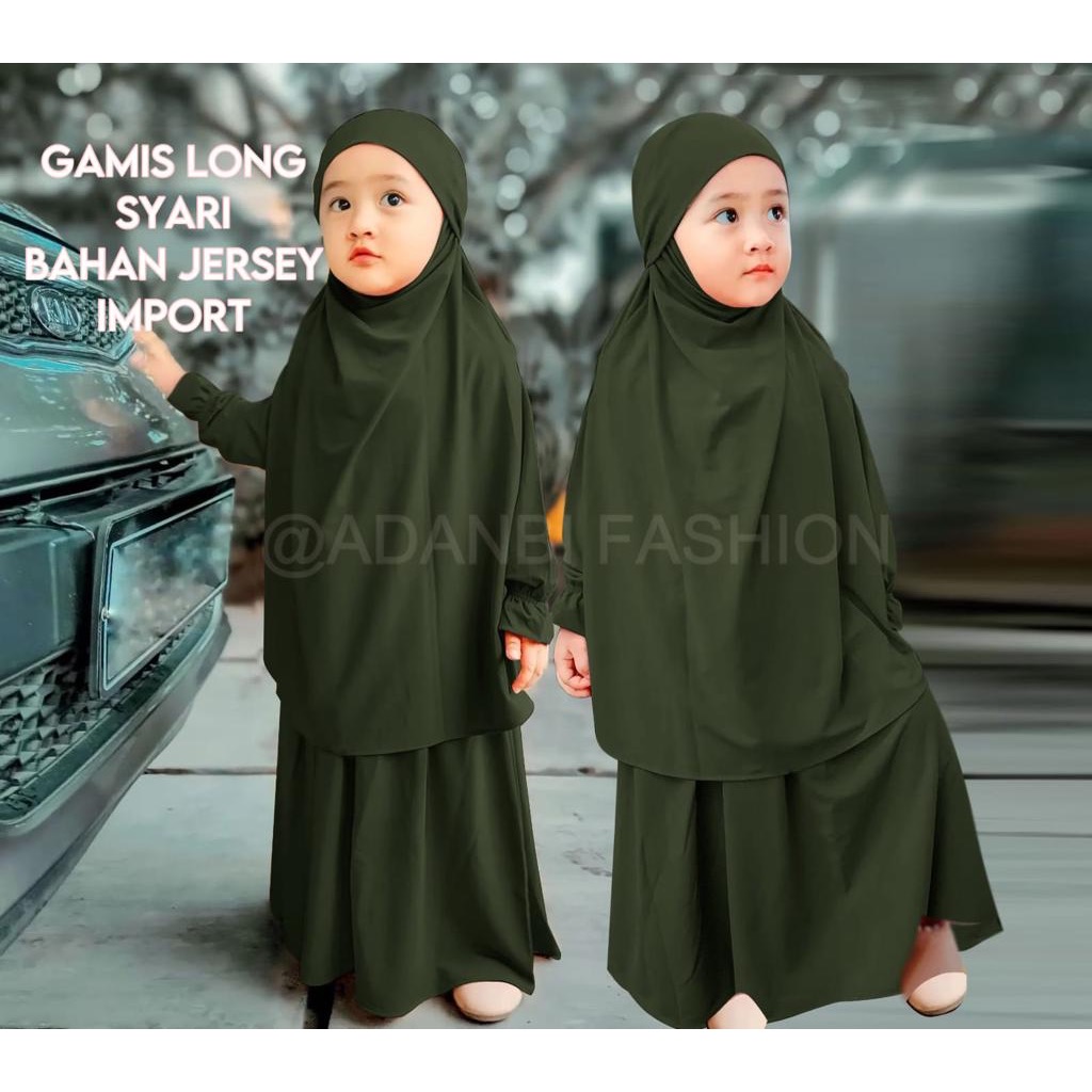 Termurah Gamis 9216 Long Syari Anak 3-5 Th Ld 70 Pj Gaun 80 Cm Realpict Bahan Jersey Import Premium