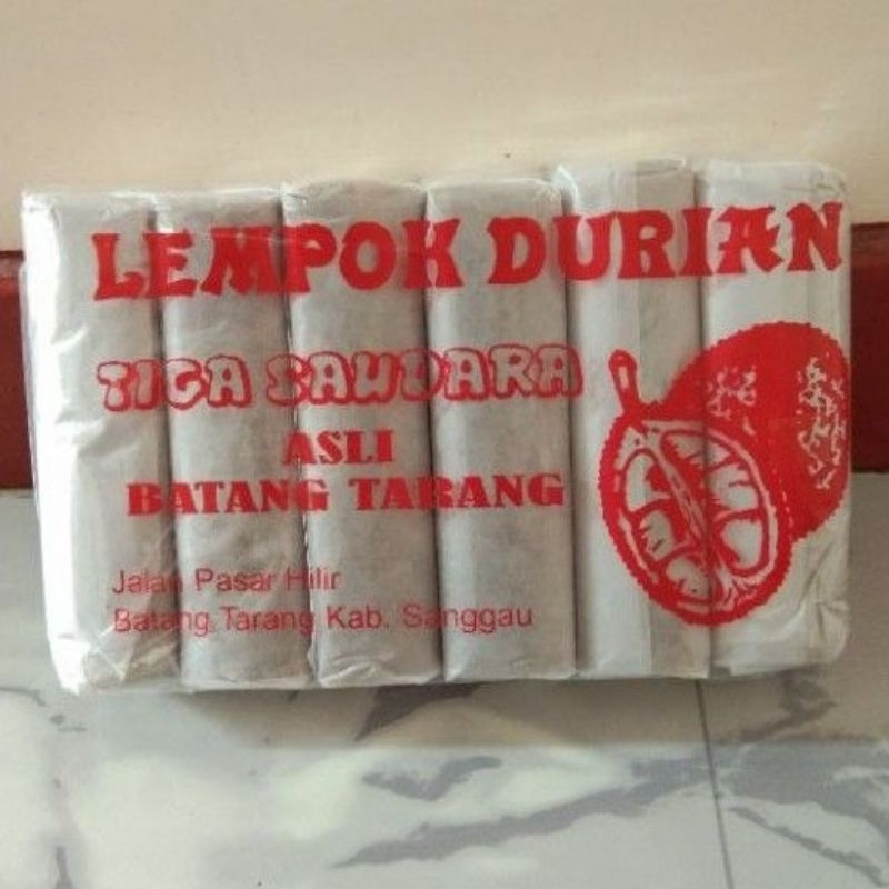 

Lempok Durian Tiga Saudara Asli Batang Tarang / Dodol Durian Asli / Oleh Oleh Khas Pontianak / Oleh Oleh Khas Kalbar / Makanan Khas Kalimantan Barat