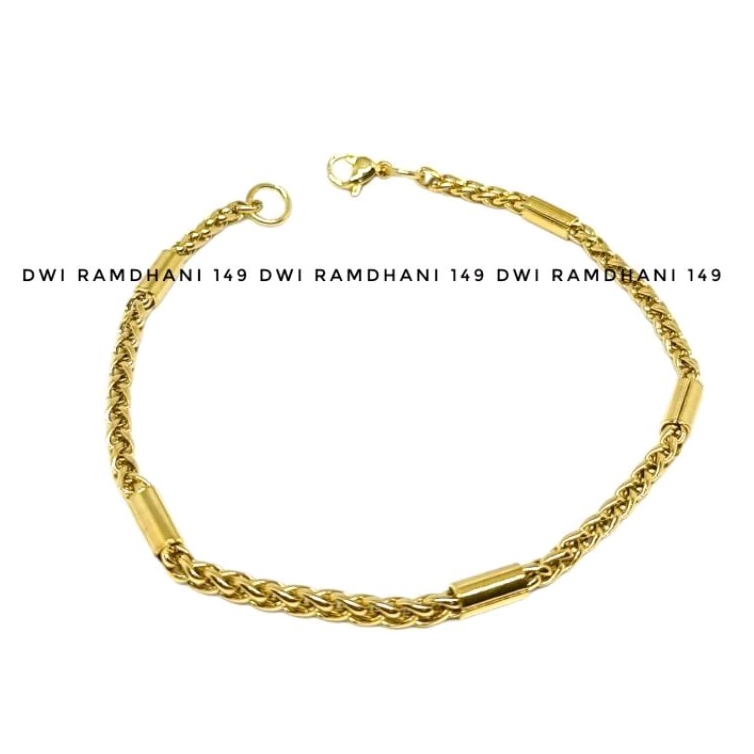 Gelang Rantai Emas 24K Gelang Titanium Pria Wanita