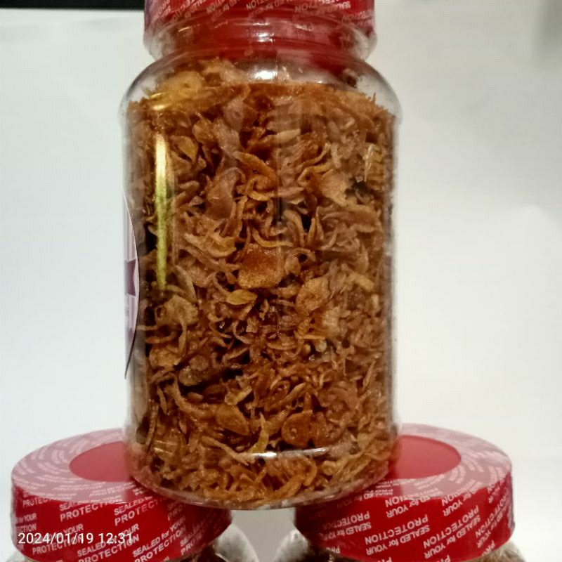 

bawang goreng murni tanpa campuran,brambang goreng kemasan 300 ml/berat bersih 90 gram