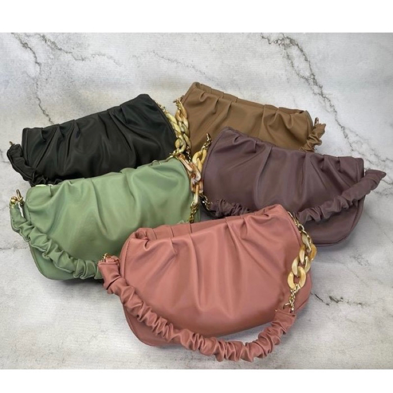 Tas Selempang Wanita AELIN Kerut | Tas Wanita Kekinian | Tas Selempang Elegan