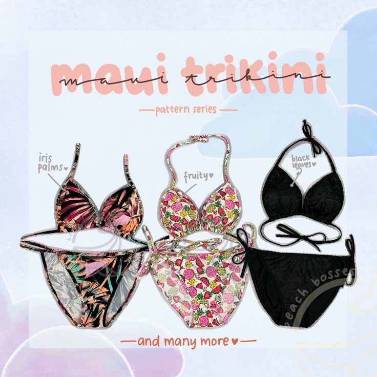 Kejutan Untung  NEW Maui Trikini 2  String Bikini  Classic Bikini  Baju Renang  Bikini Set  Bikini S