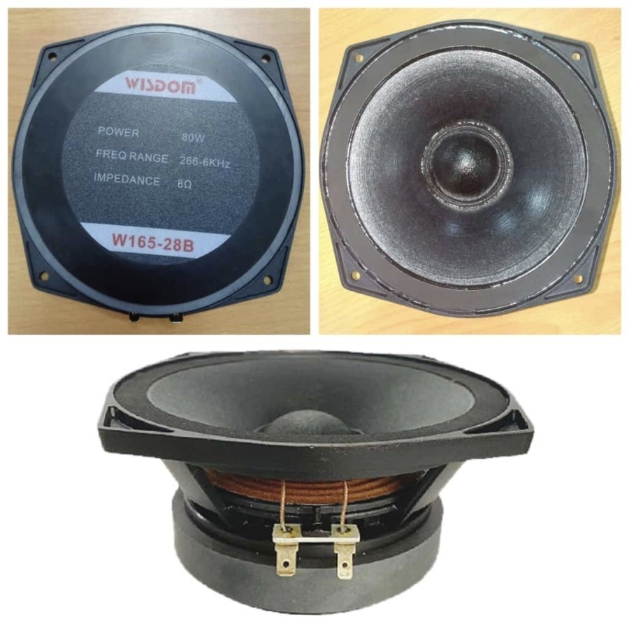 Speaker Komponen Wisdom W165-28B / W165 28B / W 165 - 28B ORIGINAL